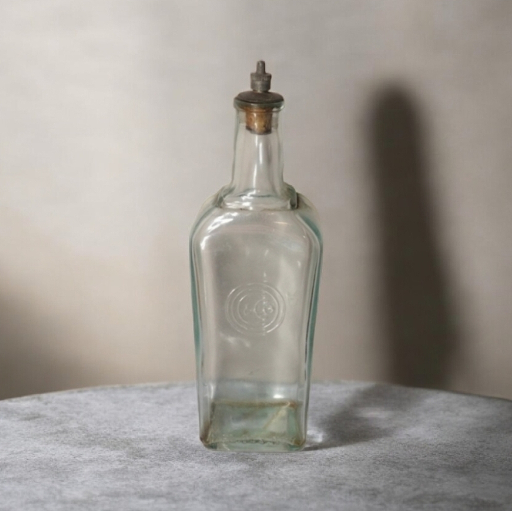 Antique Early 1900s Colgate & Co. Toilet Water Bottle w/Original Metal Stopper